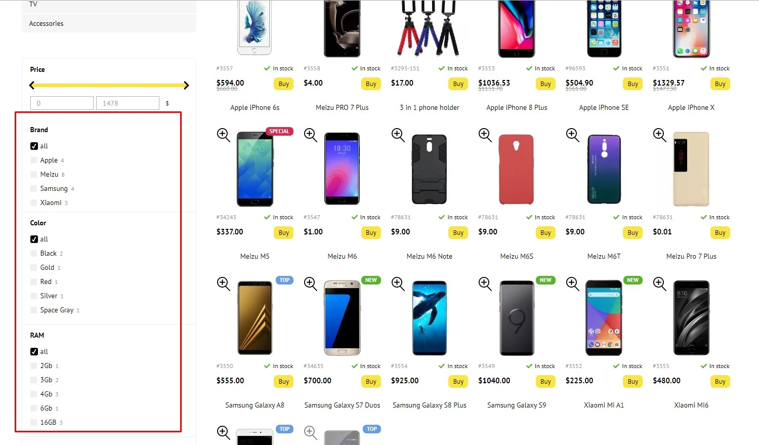 Editable attributes inside product page - 1